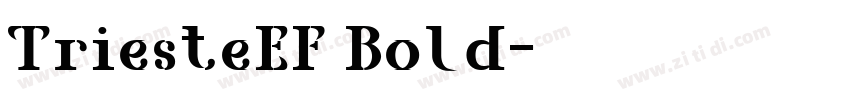 TriesteEF Bold字体转换